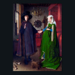ザアーノルフィンポートレート、ヤン・ヴァン・エイク ポスター<br><div class="desc">ヤン・ヴァン・アイク（Jan van Eyck,  1390年の前から1441年7月9日）は、ブルージュで活躍したルーン郡（現在のベルギー）の画家。彼は初期の革新者の一つ絵画で、初期のオランダ様式として知られ、初期の北ルネサンス美術の最も重要な代表の一つであ生き延びる、彼の初期の人生の記録は、彼が現在のベルギーのマアセイクで最も可能性の高い13888800-1399999900生まれ。1422年のハーグのまわりにで働き、既に工房の助手を務め、オランダとハイナウの支配者であるピティレスのジョン3世と共に画家でバレエ・ド・シャンブルとして働いた。1425年のヨハネの死後、彼はフィリップ・ザ・グッド・ブルゴーニュの宮廷画家としてリールに雇われ、1429年にブルージュに移り、そこで彼は死ぬまで生きていた。フィリップの評価も高く、1428年のリスボンを始め、ポルトガル公爵とイザベラの間の婚姻契約の可能性を探るなど、多くの外交的訪問を行った。1432年か生き延びら1439年の間に建てられたゲント・アルタルピースやトリノ・ミラノ時間の照明されたミニチュアと同様、約20点の絵画は彼に自信を持って帰属している。10は日付と彼のモットーALS ICH KAN (Eyck)缶のバリエーションで署名さ絵を描れ、彼の名前のプンは一般的にギリシャのキャラクターで。Van Eyck絵を描は、宗教的な主題と宗教の主題の両方を含むアルターピース、パネルの宗教の人独身の形、および委託されたポートレート。彼の作品はパネ独身のル、ジプチス、トリプチス、ポリプチパネルを含む。彼はフィリップから高い給料を受け取られ、彼は画家が経済的に安全で自由であ芸術的り、彼が好きな時に絵を描「好きな時に好きになる」ことを望んでいた。ゴシッ来クスタイルのVan Eyckの作品は国際的、彼はすぐに自然主義と現実主義に重点を置いて素晴らしその作品を消し去った。彼は油の活用の進展を通じて新たな高潔を達成し絵を描た。彼は影響力が強く、オランダの初期の画家たちによって技術やスタイルが取り入れられ、洗練された。引用文：ウィキペディア</div>