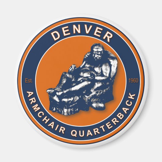 ザアームチェアクォーターバック – Denver Football マグネット (正面)