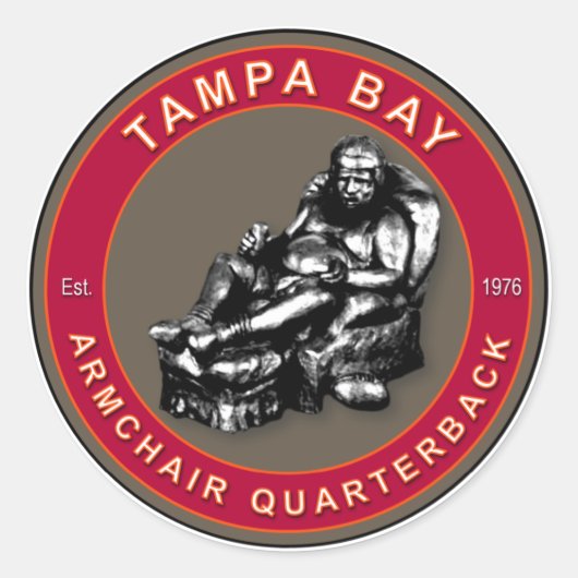 ザアームチェアクォーターバック – Tampa Bay Football ラウンドシール (正面)