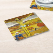 ザイエローキリスト、ゴーギャン スクエアペーパーコースター (アングル)