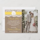 ザイエローサンドドルビーチ結婚式コレクション サンキューカード (正面)