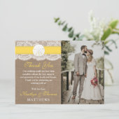 ザイエローサンドドルビーチ結婚式コレクション サンキューカード (スタンド正面)