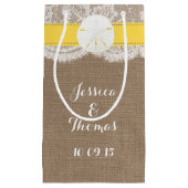 ザイエローサンドドルビーチ結婚式コレクション スモールペーパーバッグ (正面)