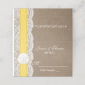 ザイエローサンドドルビーチ結婚式コレクション プレイスカード (外部開封)