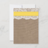 ザイエローサンドドルビーチ結婚式コレクション 出欠カード (裏面)