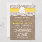 ザイエローサンドドルビーチ結婚式コレクション 招待状 (正面)