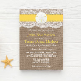 ザイエローサンドドルビーチ結婚式コレクション 招待状