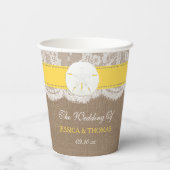 ザイエローサンドドルビーチ結婚式コレクション 紙コップ (裏面)