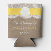 ザイエローサンドドルビーチ結婚式コレクション 缶クーラー (正面)