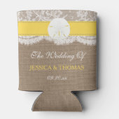 ザイエローサンドドルビーチ結婚式コレクション 缶クーラー (裏面)