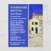 ザイエローハウスバイヴァンゴッホ、アート用品店 チラシ (正面)