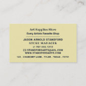 ザイエローハウスヴァンゴッホ美術品店 名刺 (裏面)