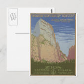 ザイオンナショナルパーク1938スプリングデールユタ ポストカード (正面/裏面)