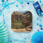 ザイオン国立公園のエメラルドプールの滝 ペーパープレート (パーティー)