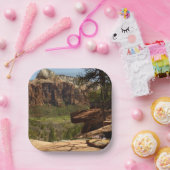 ザイオン国立公園のエメラルドプールの滝 ペーパープレート (パーティー)