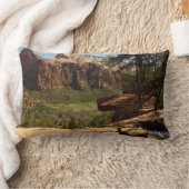 ザイオン国立公園のエメラルドプールの滝 ランバークッション (ブランケット)
