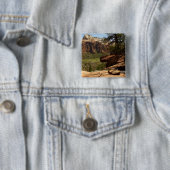 ザイオン国立公園のエメラルドプールの滝 缶バッジ (インサイチュ)