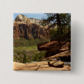 ザイオン国立公園のエメラルドプールの滝 缶バッジ (正面)