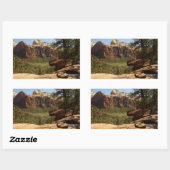 ザイオン国立公園のエメラルドプールの滝 長方形シール (シート)