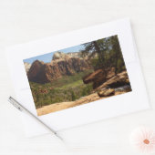 ザイオン国立公園のエメラルドプールの滝 長方形シール (封筒)