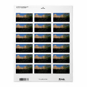 ザイオン国立公園のレッド・ロックスの写真 ラベル (フルシート)