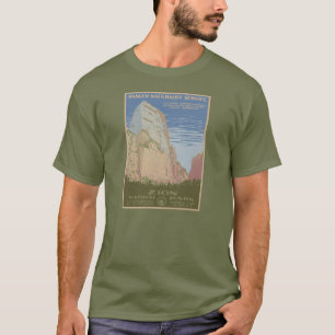 ザイオン国立公園のヴィンテージポスターワイシャツ Tシャツ