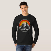 ザイオン国立公園の山の木々と太陽のキャンプ Hi Tシャツ (正面フル)
