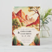 ザイオン国立公園の結婚式招待状 招待状 (スタンド正面)
