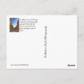 ザイオン国立公園の郵便はがき ポストカード (裏面)