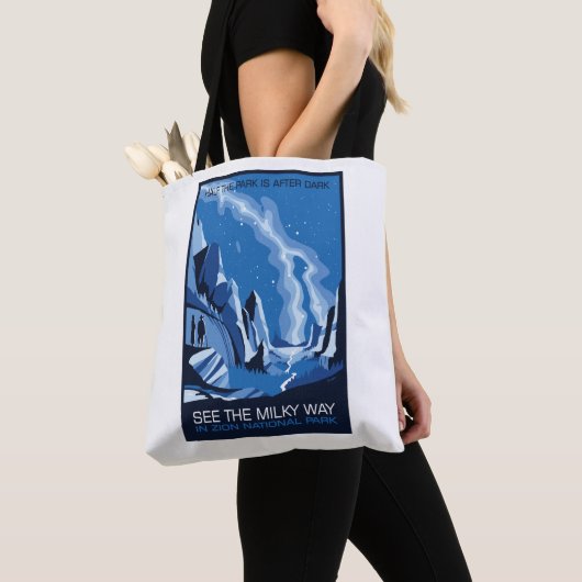 ザイオン国立公園の銀河の銀河系が袋に入れるのを見て下さい トートバッグ (クローズアップ)