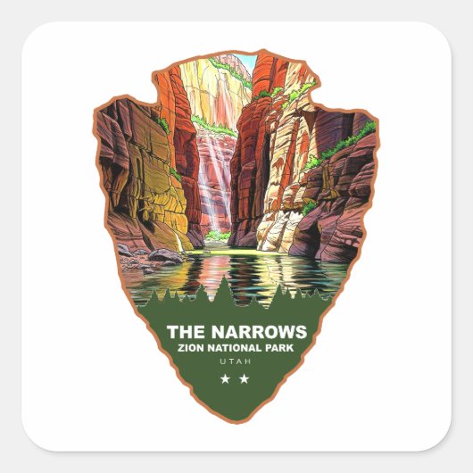 ザイオン国立公園 アローヘッド スクエアシール (正面)