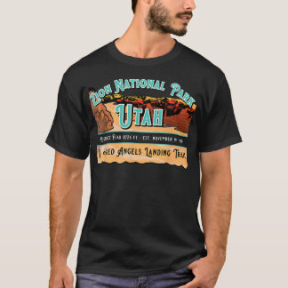 ザイオン国立公園 エンジェルズランディングトレイルをハイキング Tシャツ