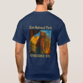 ザイオン国立公園 - ナローズ＆エンジェルスランディング - 1 Tシャツ (裏面)