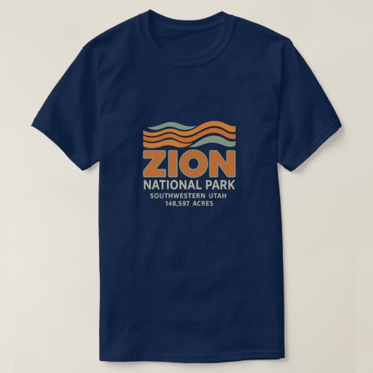 ザイオン国立公園 - ナローズ&エンジェルズランディング - 1 Tシャツ (デザイン正面)