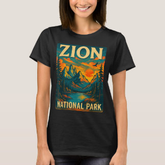 ザイオン国立公園 ビンテージ トラベル アウトドア Tシャツ