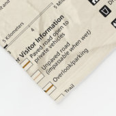 ザイオン国立公園(ユタ)の地図のフリースブランケット フリースブランケット (角)