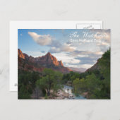 ザイオン国立公園-夜警の郵便はがき ポストカード (正面/裏面)