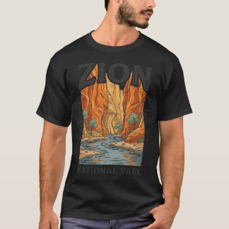 ザイオン・ナローズ ユタ州立国立公園 アウトドア Tシャツ