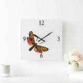 ザイガエナ・カーニオリカ – ザ・クレプシュル・バーネ・モス スクエア壁時計 (ホーム)