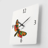 ザイガエナ・カーニオリカ – ザ・クレプシュル・バーネ・モス スクエア壁時計 (傾斜)