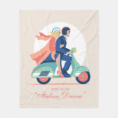 ザイタリアンドリームザホワイトロータス フリースブランケット (正面)