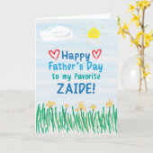 ザイデの父の日札 カード (黄色い花)