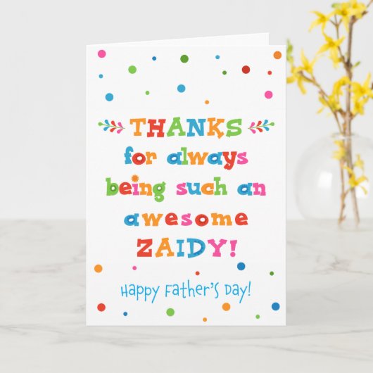 ザイディの父の日札 カード (黄色い花)