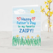 ザイディの父の日札 カード (黄色い花)