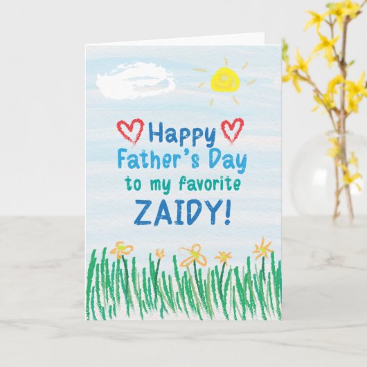 ザイディの父の日札 カード (黄色い花)