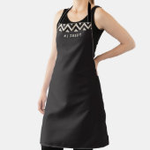 ザイディパーソナライズされたシェブロンブラック&ホワイトエプロン エプロン (インサイチュ)