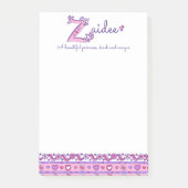 ザイデエ文字のZ名はピンクの紫を意味する ポストイット (正面)