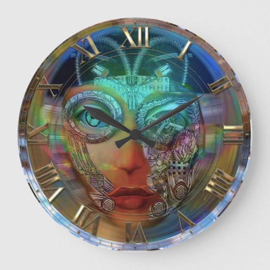 ザイボルグ時間 ラージ壁時計 (正面)