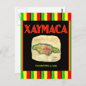 ザイマカ、1494年5月3日設立 – ジャマイカの地図 ポストカード (正面/裏面)