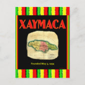 ザイマカ、1494年5月3日設立 – ジャマイカの地図 ポストカード (正面)